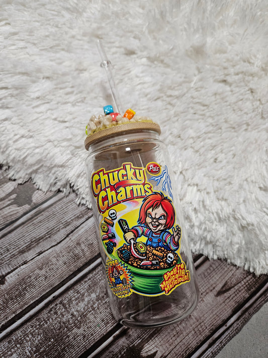 Charms glass cup