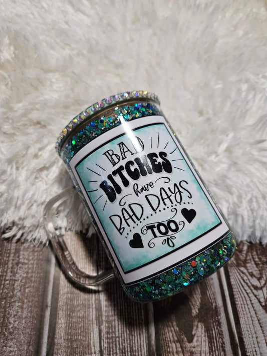 Baddie snow globe glass cup