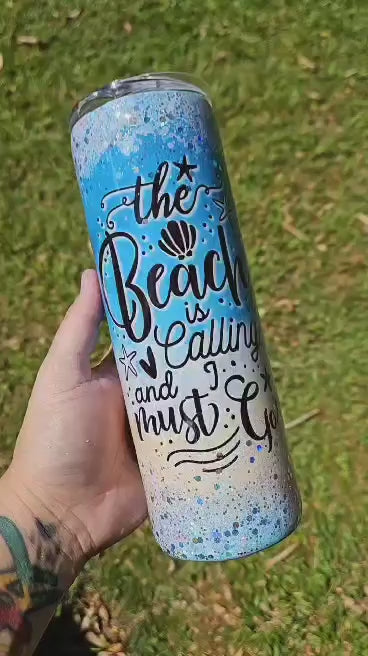 Beach is calling tumbler